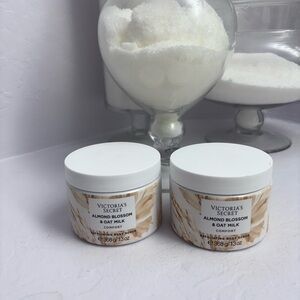2 Victoria'a Secret Natural Beauty Body Scrub Almond Blossom & Oat Milk New